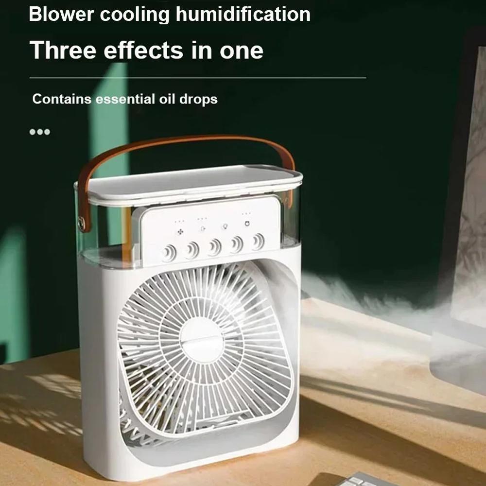 Portable Mini Mist Air Cooler – 3-in-1 Personal Fan, Humidifier & Air Purifier