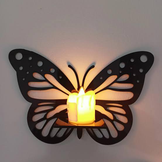 Pack of 3 Decorative Butterfly Wall Shelf