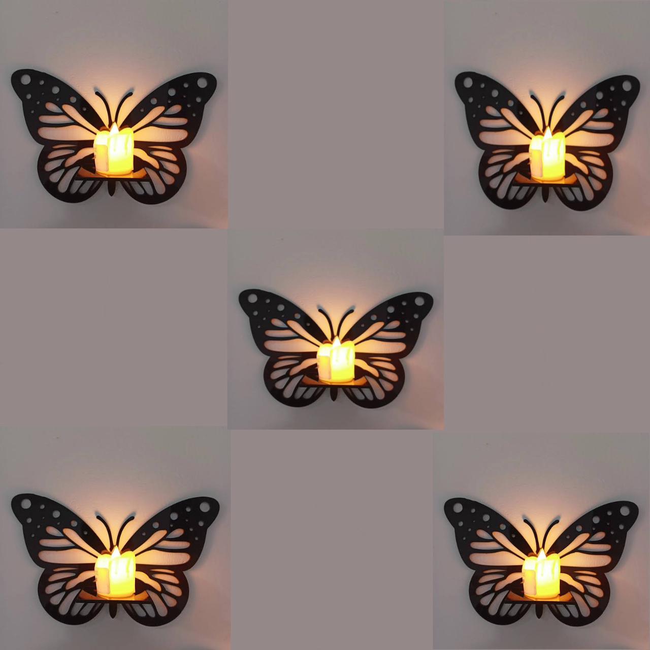 Pack of 3 Decorative Butterfly Wall Shelf